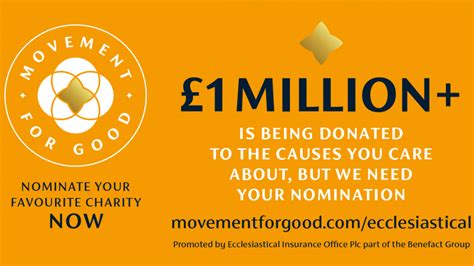 ecclesiastical movement for good|movement for good awards 2022.